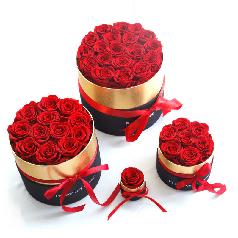 Eternal Roses In Box Preserved Real Rose Flowers Gift Romantic Artificial Flowers