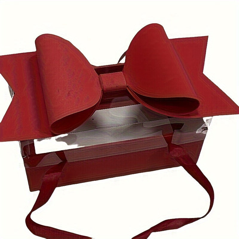 1 Set Of 5pcs Fruit Gift Box, Bow Flower Box, Transparent Fruit Flower Gift Box, Rose Flower Box, DIY Portable Flower Cake Box, Fruit Gift Box