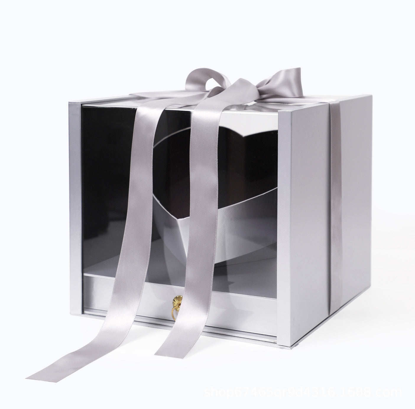 Acrylic Flower Gift Box With Drawer